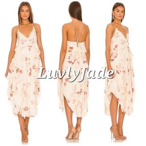 FREE PEOPLE Audrey Embroidered Floral Maxi Dress Size S NWT